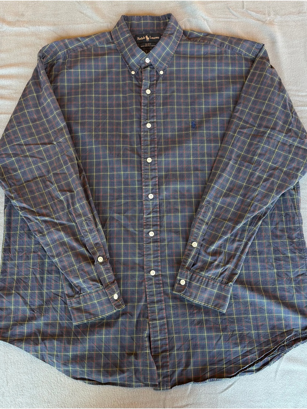Ralph Lauren Blake Plaid Long Sleeve Button Down Shirt XL